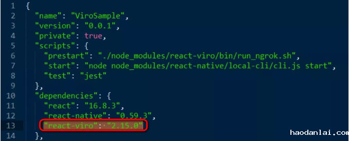 在React-Native项目里引入ViroReact的依赖