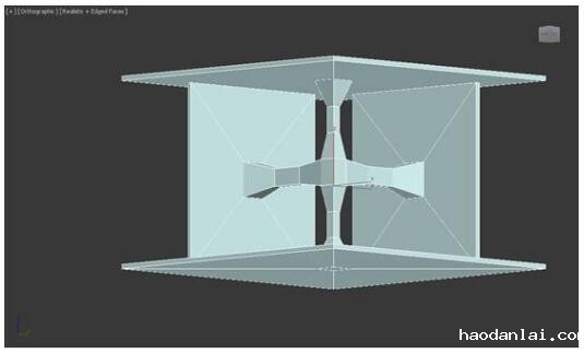 选择后边的面进行Bevel（倒角）Extrude（挤出）